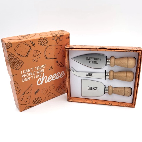 3 piece wood/metal cheese knife set. Brand new in box. - Picture 1 of 1